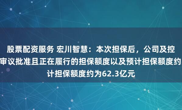 股票配资服务 宏川智慧：本次担保后，公司及控股子公司经审议批准且正在履行的担保额度以及预计担保额度约为62.3亿元